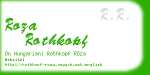 roza rothkopf business card